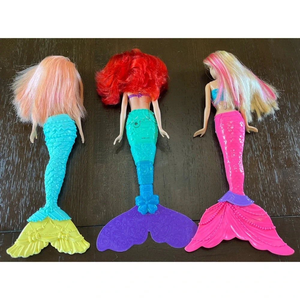 Lot Of 3 Mermaid Dolls Barbie & Disney Ariel